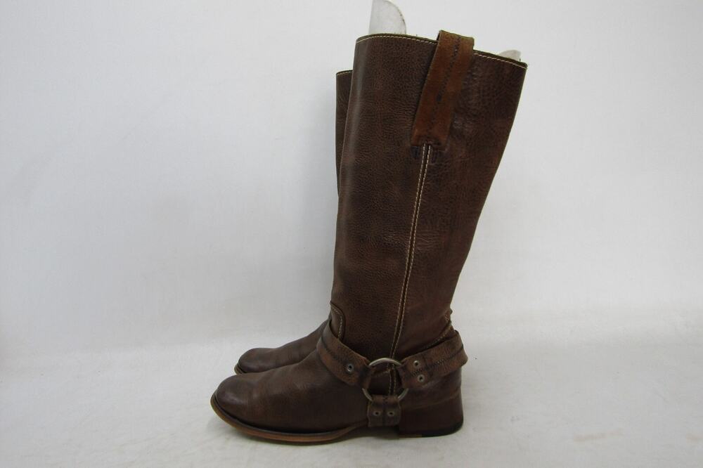 BED STU Womens Sz 7.5 M Distress Brown Leather 13" Shaft Fashion Boots